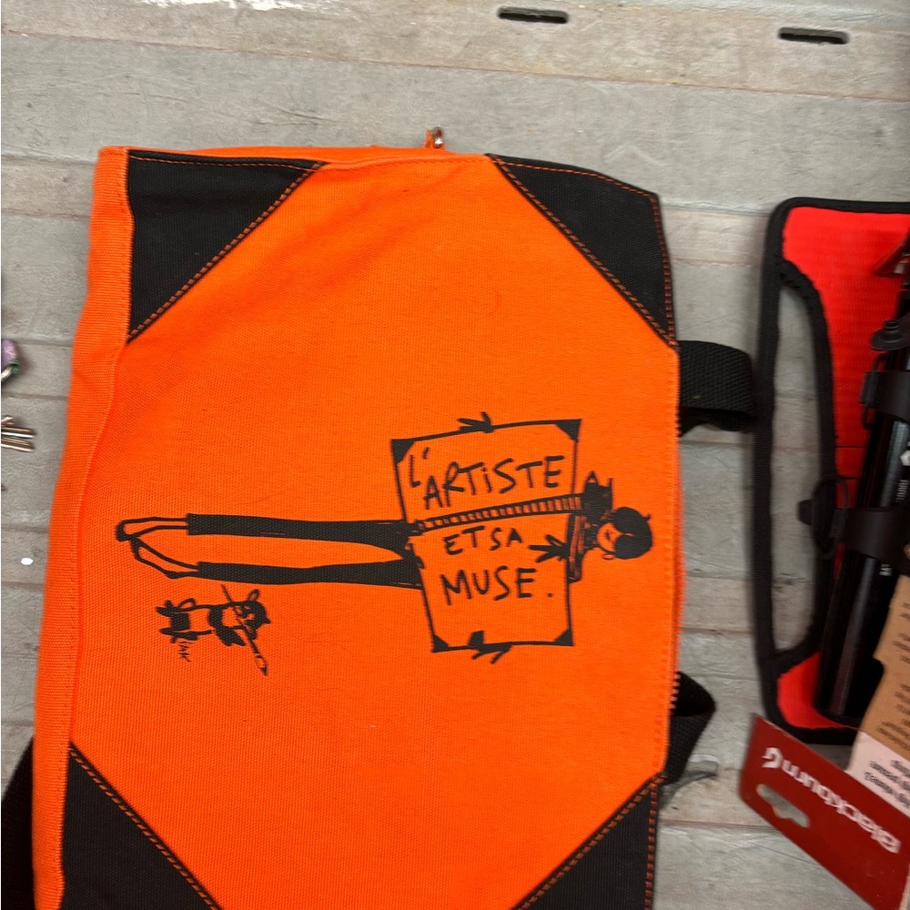 L'Artiste Izak Orange Canvas Bag